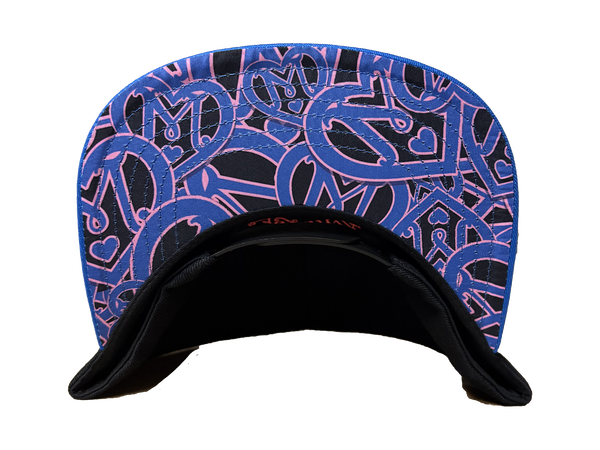 Cursive Love Snapback (Pink/Blue)