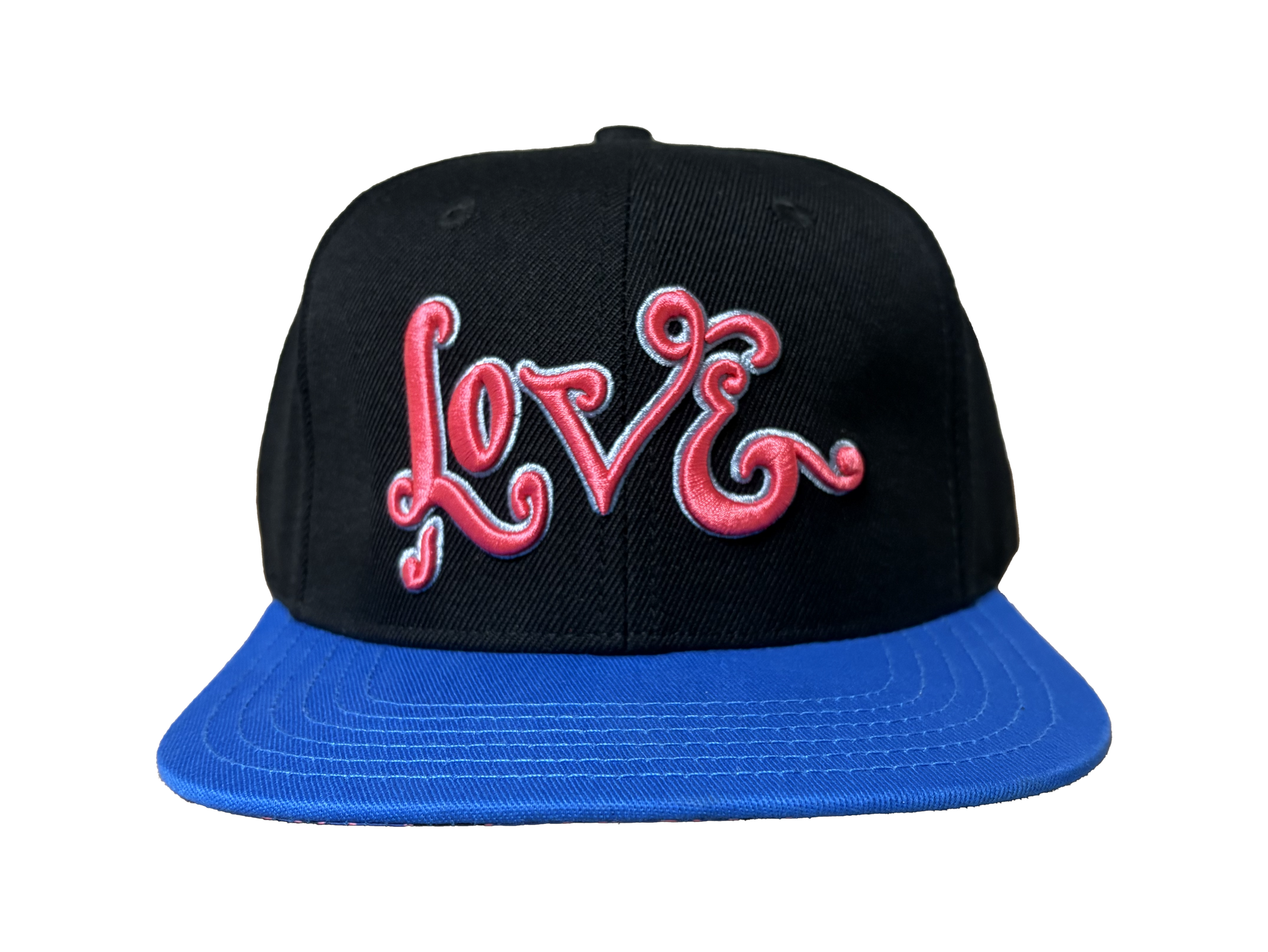 Cursive Love Snapback (Pink/Blue)