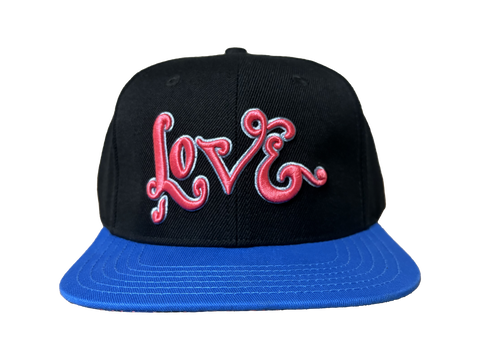 Cursive Love Snapback (Pink/Blue)